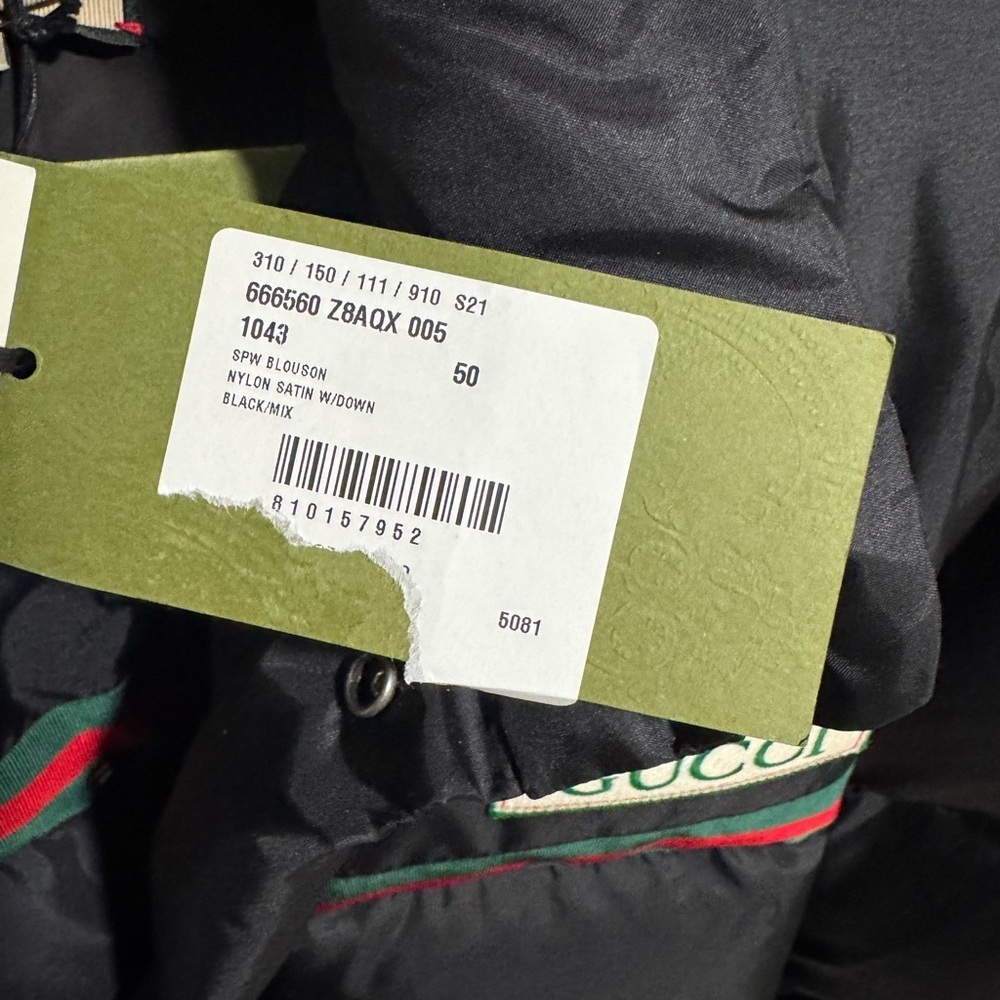Gucci Black Jacket with Green and Red Accents - Picture 5 of 7